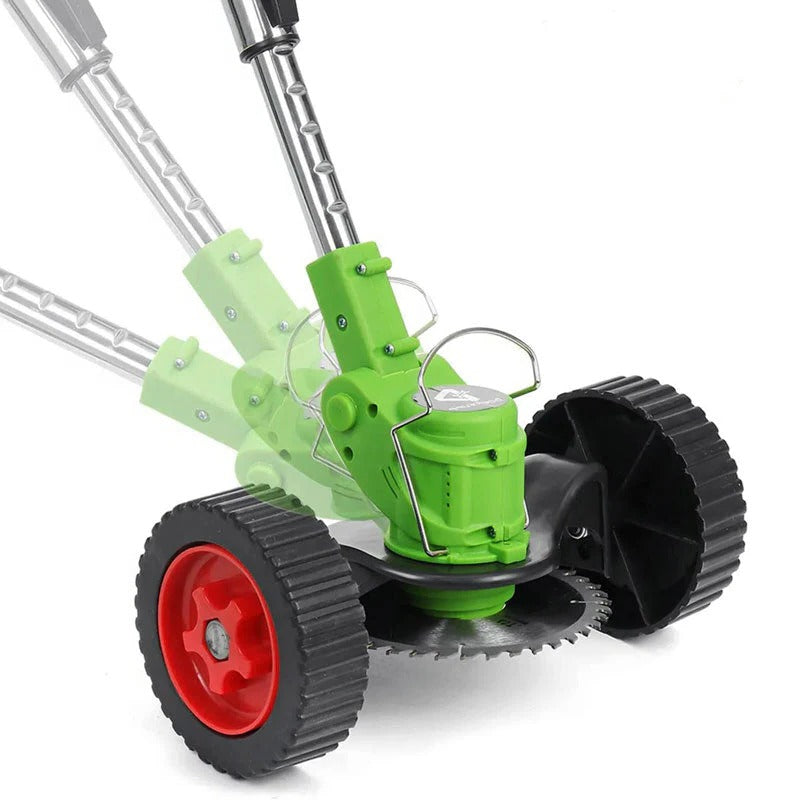 Cordless Grass Trimmer with 24v Battery and Interchangeable Blades, Telescopic Shaft