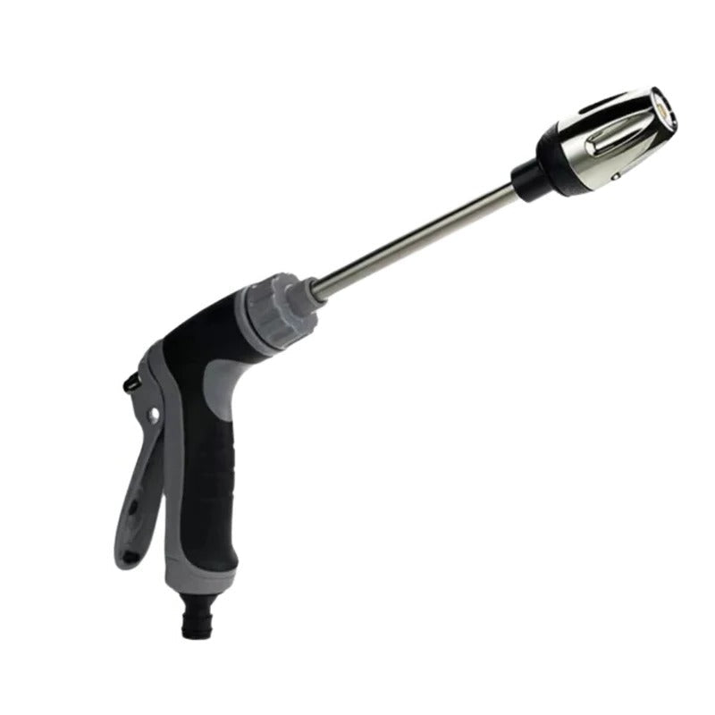 Garden Hose Attachment with Dual Rotating Nozzles and Adjustable Pressure Control