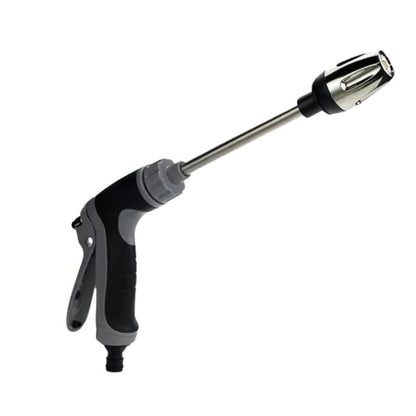 Garden Hose Attachment with Dual Rotating Nozzles and Adjustable Pressure Control