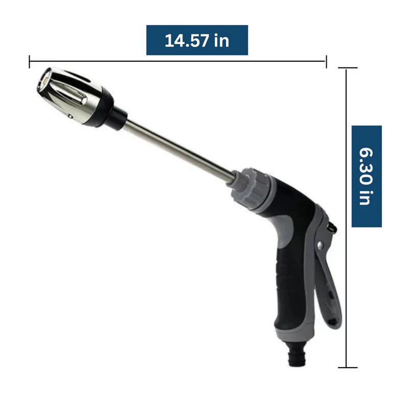Garden Hose Attachment with Dual Rotating Nozzles and Adjustable Pressure Control