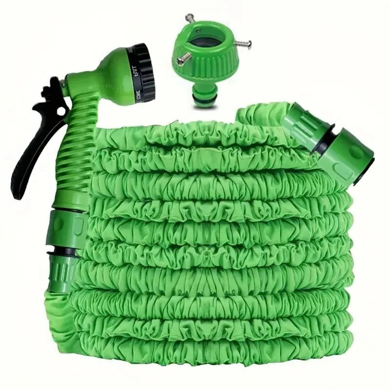 Telescoping Garden Hose with Multiple Spray Patterns and Compact Storage, 150ft