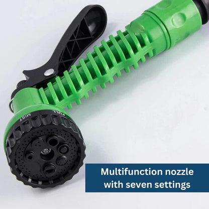 Telescoping Garden Hose with Multiple Spray Patterns and Compact Storage, 150ft