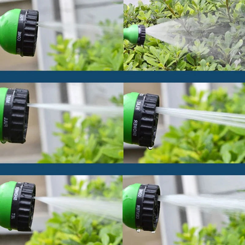 Telescoping Garden Hose with Multiple Spray Patterns and Compact Storage, 150ft
