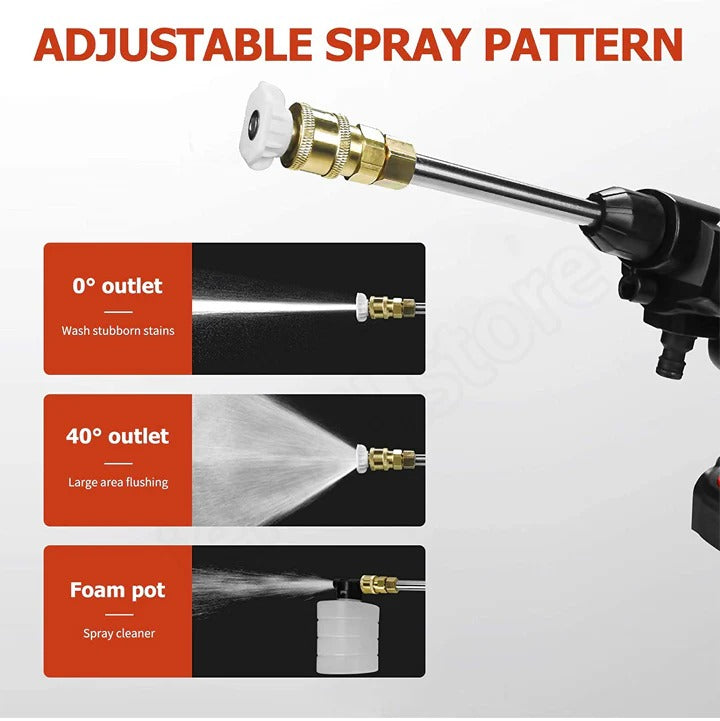 Cordless Pressure Washer with Rechargeable Battery for Car and Patio Use