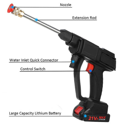 Cordless Pressure Washer with Rechargeable Battery for Car and Patio Use