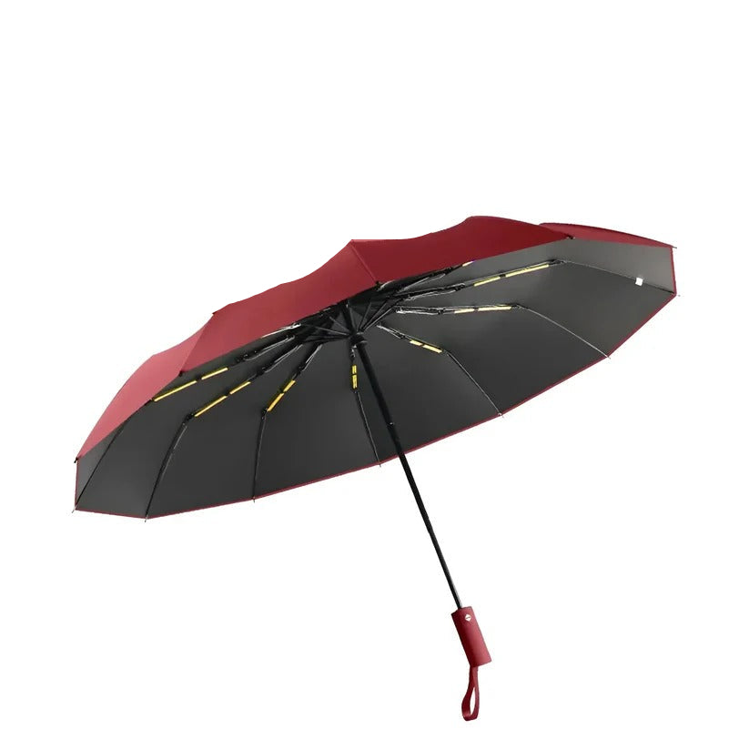 Manual Foldable Umbrella with Reinforced Frame and Rain Sun Coverage