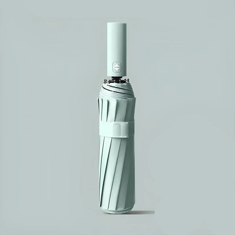 Manual Foldable Umbrella with Reinforced Frame and Rain Sun Coverage