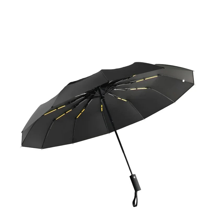 Manual Foldable Umbrella with Reinforced Frame and Rain Sun Coverage