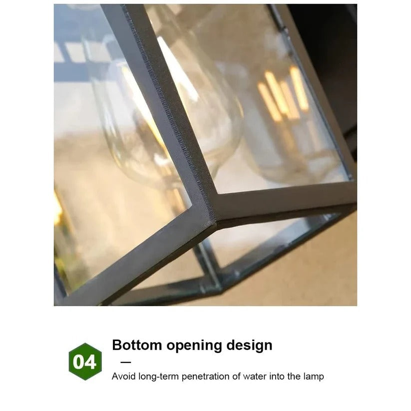 Wall Mounted Outdoor Light for Steps and Pathways with Sealed Construction