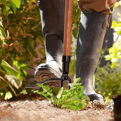 Stand Up Weed Puller with Four Claw Head and Detachable Design