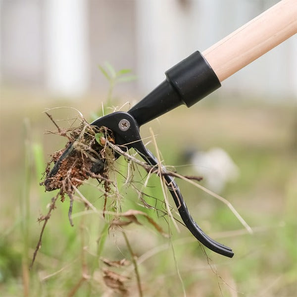 Stand Up Weed Puller with Four Claw Head and Detachable Design
