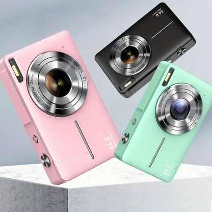 Digital Camera with 1080p Video and Auto Brightness Adjustment, Retro Style