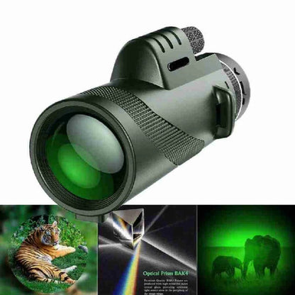 Monocular with 600X Magnification and Multi-Layer Lens System for Wildlife Observation
