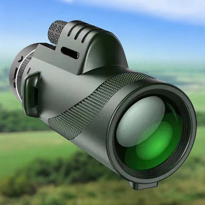 Monocular with 600X Magnification and Multi-Layer Lens System for Wildlife Observation