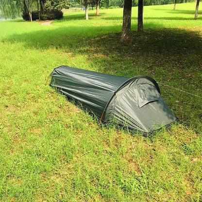 Single-Person Backpacking Tent with Reinforced Base and Mesh Lining, 1.52 lbs