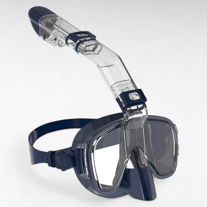 Full Face Snorkeling Mask with Dry Top Breathing Tube and 180 Degree Panoramic Lenses