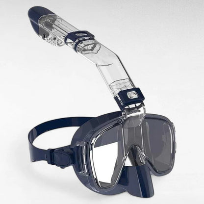 Full Face Snorkeling Mask with Dry Top Breathing Tube and 180 Degree Panoramic Lenses