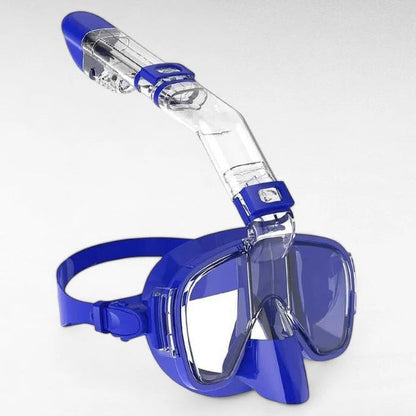 Full Face Snorkeling Mask with Dry Top Breathing Tube and 180 Degree Panoramic Lenses