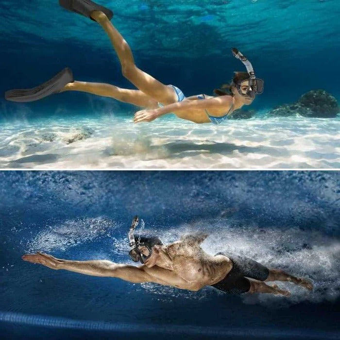 Full Face Snorkeling Mask with Dry Top Breathing Tube and 180 Degree Panoramic Lenses