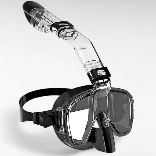 Full Face Snorkeling Mask with Dry Top Breathing Tube and 180 Degree Panoramic Lenses
