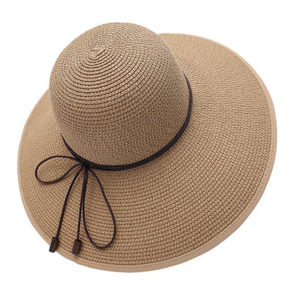 Foldable Sun Hat with Extended Brim and Adjustable Band for Travel