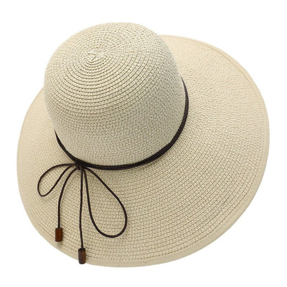 Foldable Sun Hat with Extended Brim and Adjustable Band for Travel
