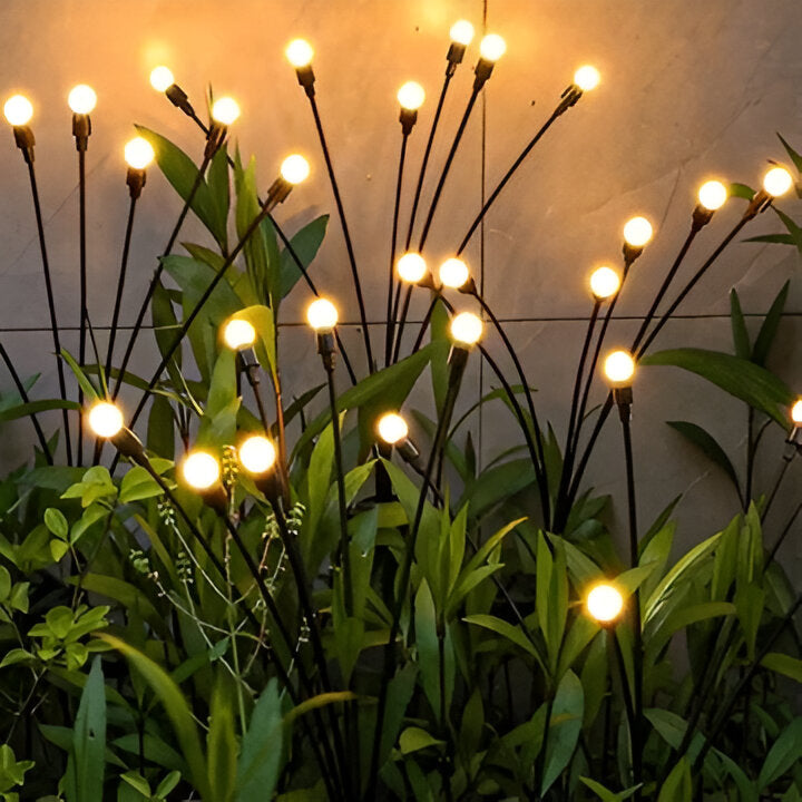 Solar Powered Garden Light with Swaying Stem and Warm White Glow, 27.5 Inch Height