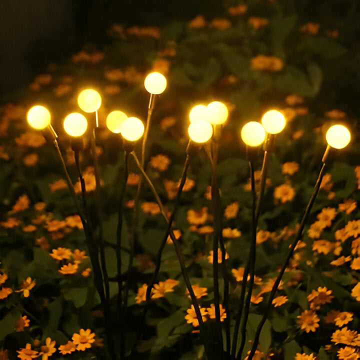 Solar Powered Garden Light with Swaying Stem and Warm White Glow, 27.5 Inch Height