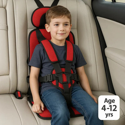 Portable Child Travel Seat with Five Point Harness and Washable Fabric