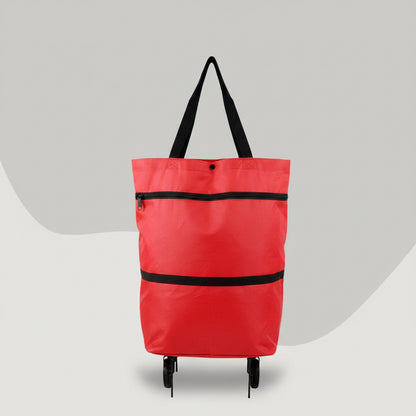 Rolling Shopping Bag with Foldable Design and Extendable Handle, Six Colors