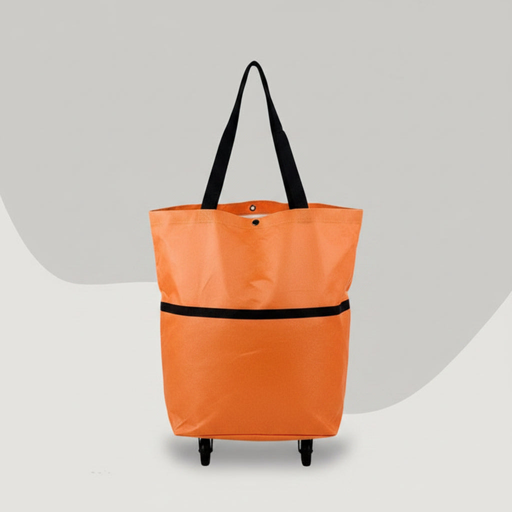 Rolling Shopping Bag with Foldable Design and Extendable Handle, Six Colors