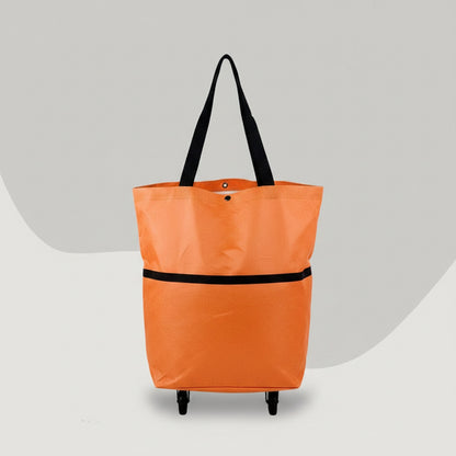Rolling Shopping Bag with Foldable Design and Extendable Handle, Six Colors