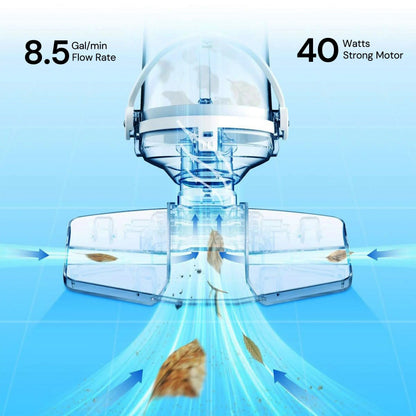 Portable Pool Cleaner with Rechargeable Power and Interchangeable Heads