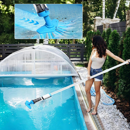 Portable Pool Cleaner with Rechargeable Power and Interchangeable Heads