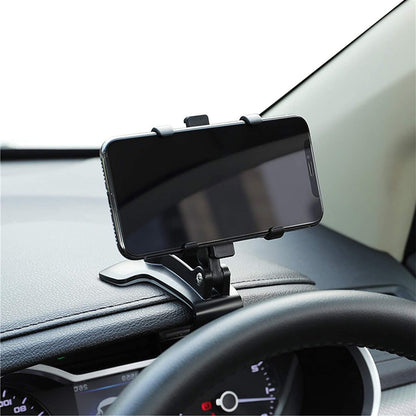 Car Phone Holder with 360° Rotation and 180° Tilt for Dashboard Mount