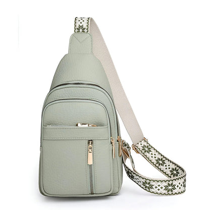 Crossbody Bag with Compartments and Water Resistant FInish, Adjustable Strap
