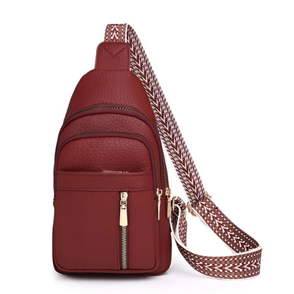 Crossbody Bag with Compartments and Water Resistant FInish, Adjustable Strap