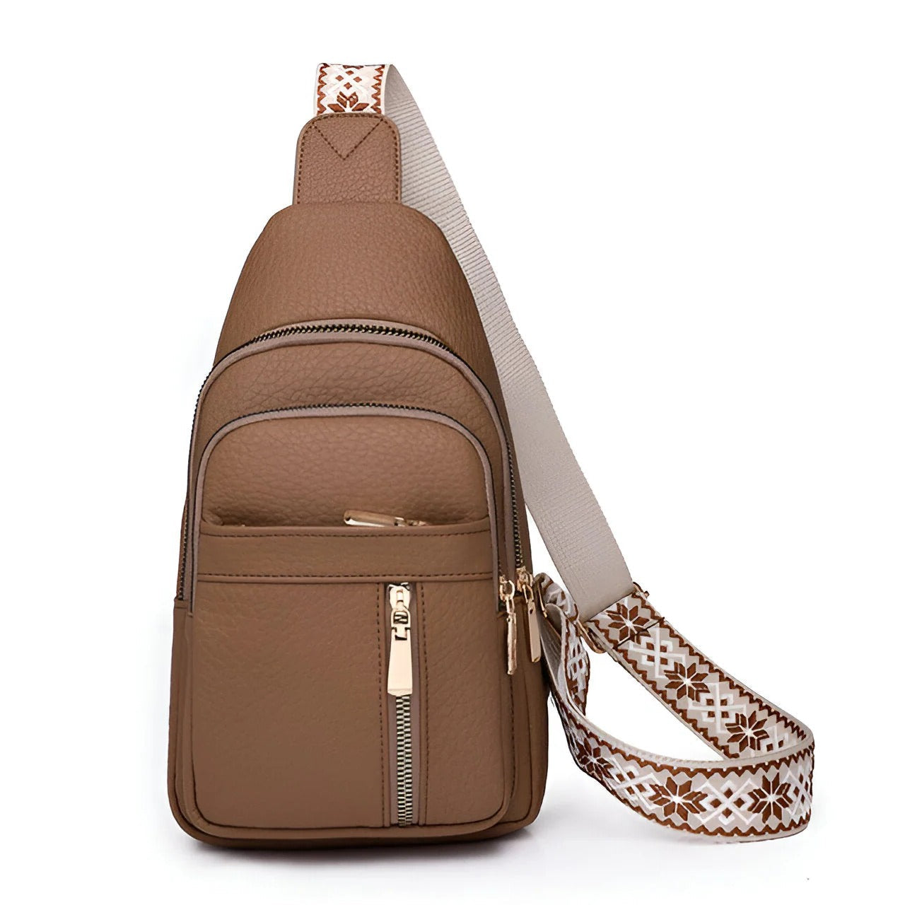 Crossbody Bag with Compartments and Water Resistant FInish, Adjustable Strap