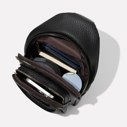 Crossbody Bag with Compartments and Water Resistant FInish, Adjustable Strap