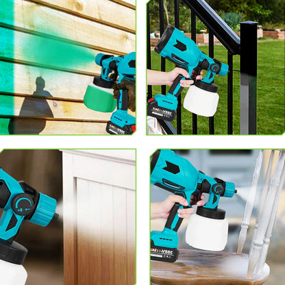 Battery Powered Paint Sprayer with Adjustable Flow Control and 33.8oz Canister
