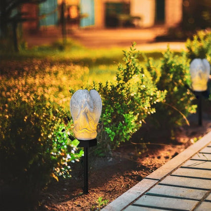 Angel Garden Light with Solar Panel and Automatic Dusk Sensor