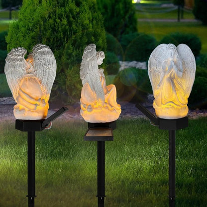 Angel Garden Light with Solar Panel and Automatic Dusk Sensor