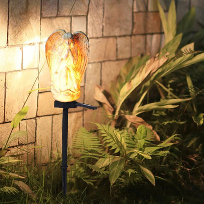 Angel Garden Light with Solar Panel and Automatic Dusk Sensor