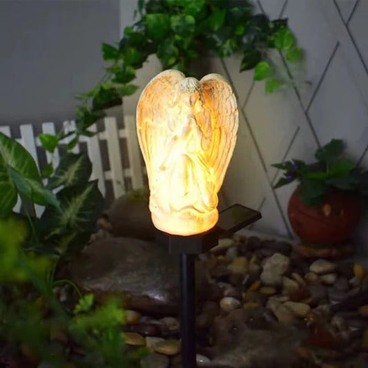 Angel Garden Light with Solar Panel and Automatic Dusk Sensor