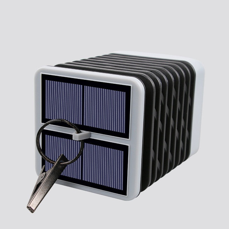 Outdoor Solar Lantern with Automatic Dusk-to-Dawn Sensor and Grooved Pattern