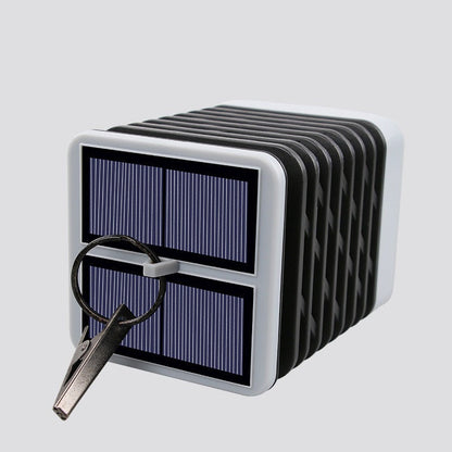 Outdoor Solar Lantern with Automatic Dusk-to-Dawn Sensor and Grooved Pattern