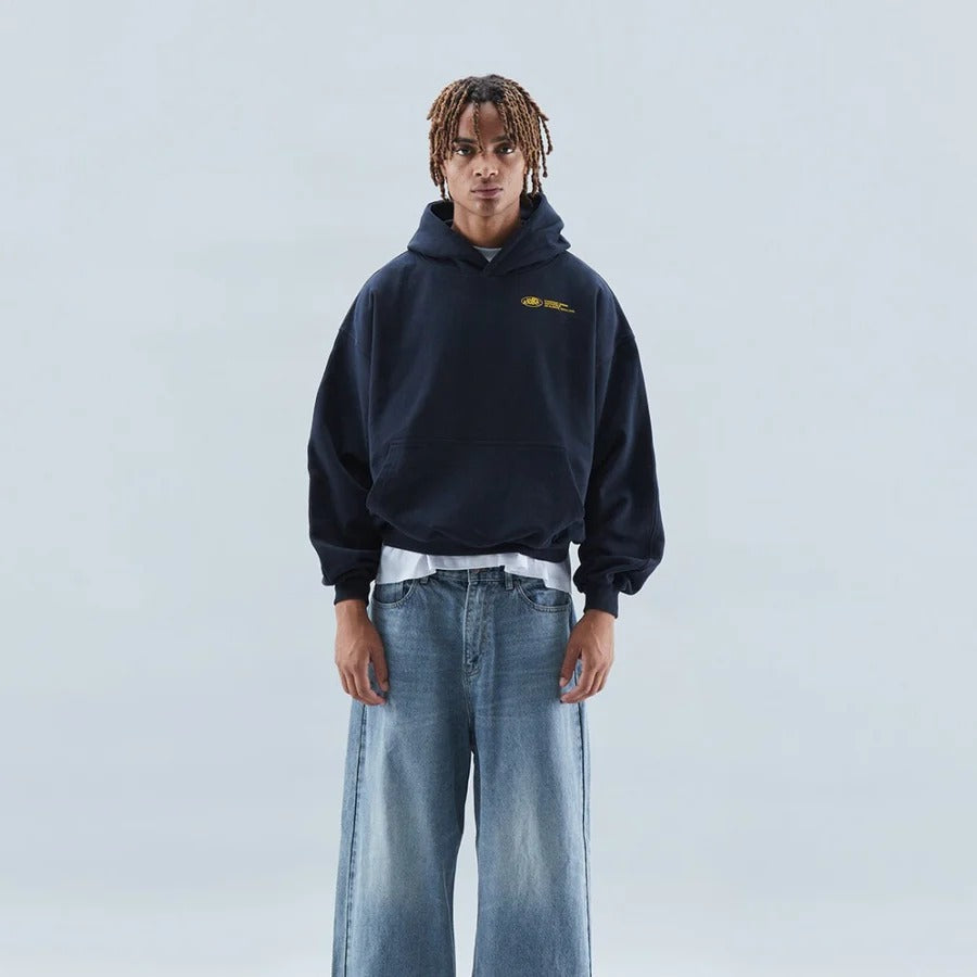 Oversized Pullover Hoodie with Adjustable Drawstring Hood and Front Pocket