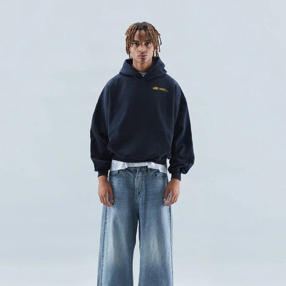 Oversized Pullover Hoodie with Adjustable Drawstring Hood and Front Pocket