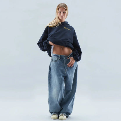 Oversized Pullover Hoodie with Adjustable Drawstring Hood and Front Pocket