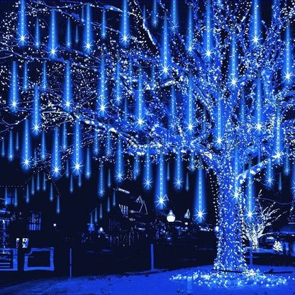 Cascading LED Icicle Lights with 8 Tubes and Dripping Effect, 4 Color Options